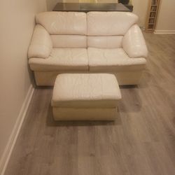Leather Sofa and Chair 
