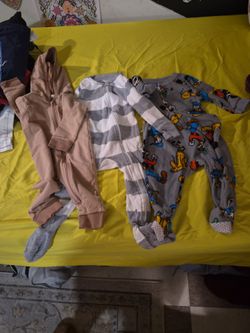 Baby Footed Sleeper Onesies Lot of 3
