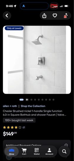 Allen+roth bath faucet and tub shower faucet