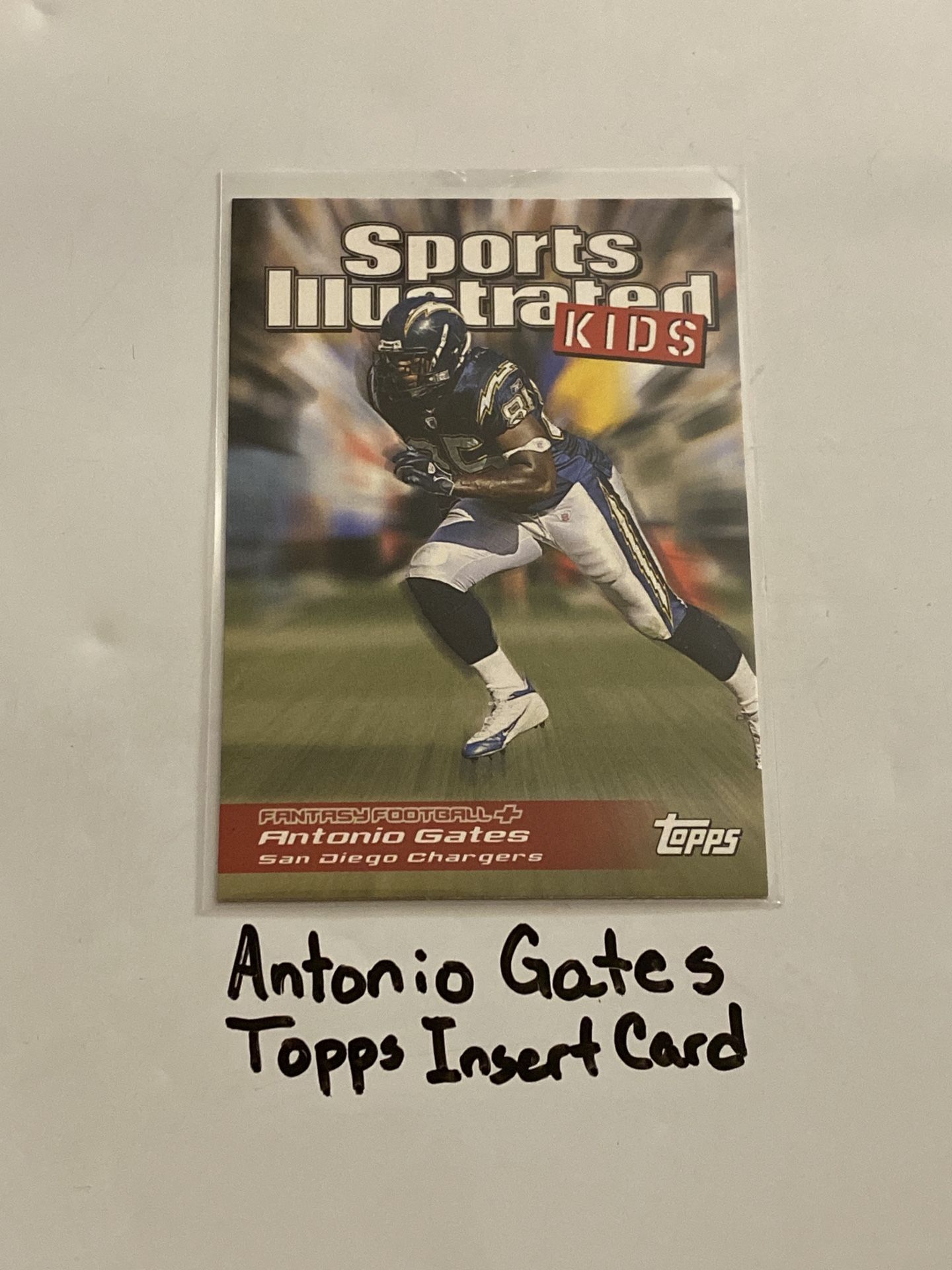 Antonio Gates San Diego Chargers Hall of Fame TE Topps Short Print Insert Card.