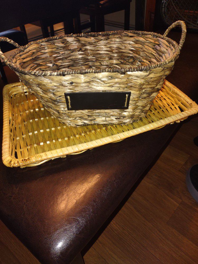 3 Different Wicker Items 