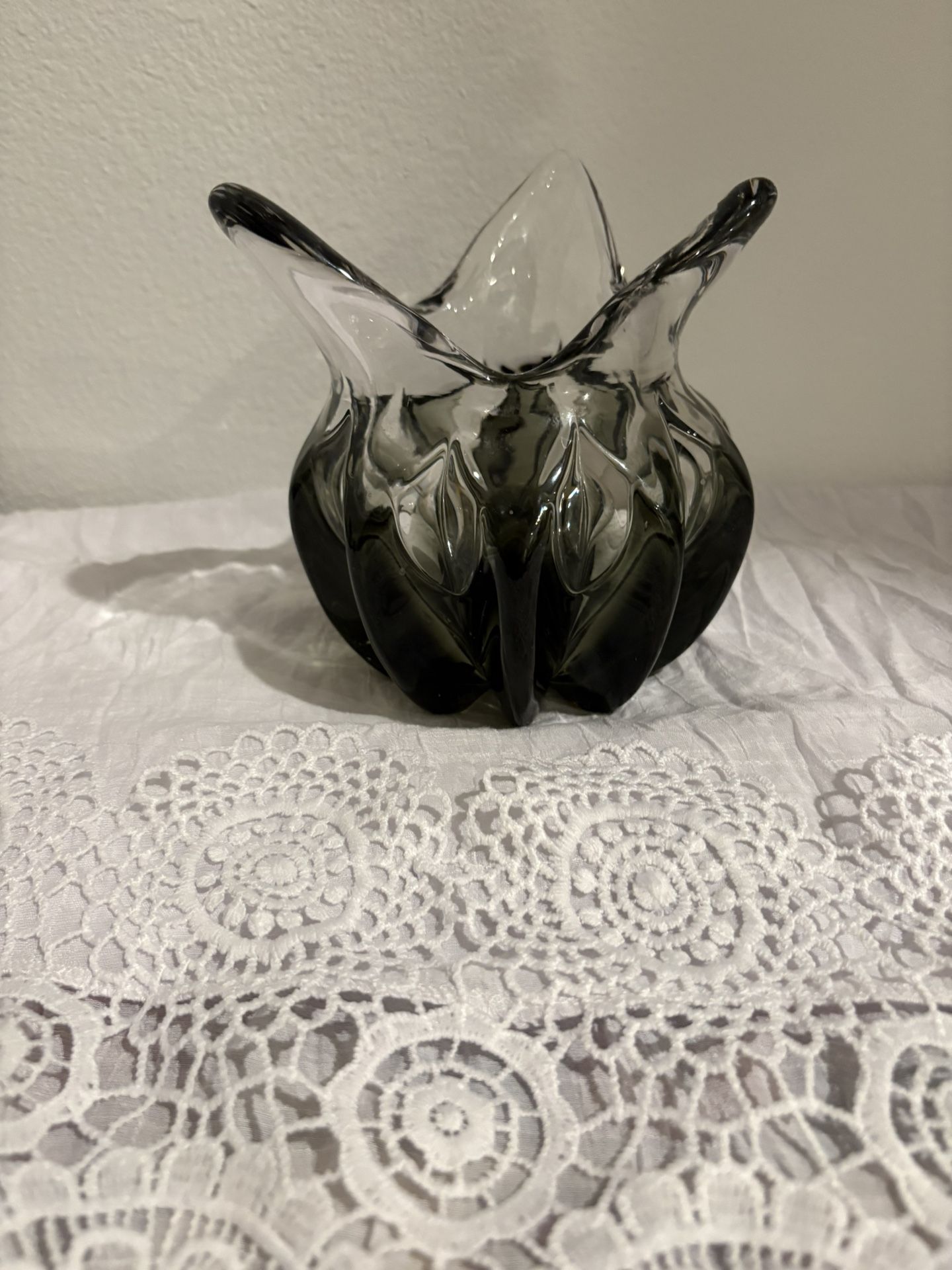Black Murano Handmade Unique Vase