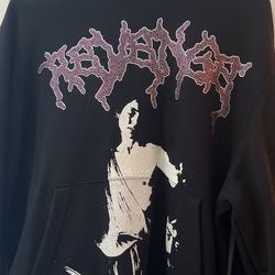 REVENGE BLACK NINE MONTHS RHINESTONE HOODIE