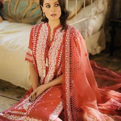 New 3 Piece Laxauary Lawn Pakistani Dress Salwarkameez Xl 