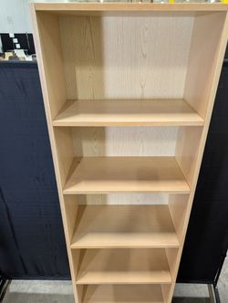 Slender Six- Teir Wood Bookcase