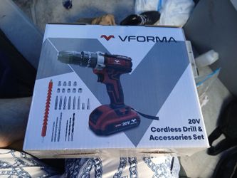 Brand new in box 20v battery powered drill and accessories