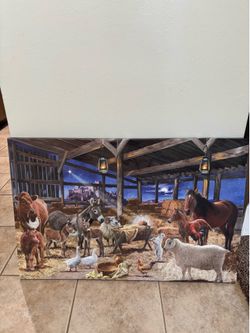 Nativity scene decor frame