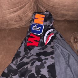 Bape Hoodie Camo Grey