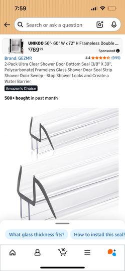 Shower Door Bottom Seal