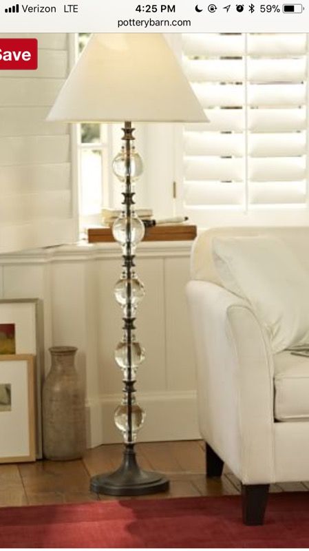Pottery Barn Marston Crystal floor lamp