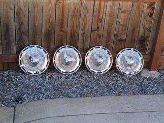 1962 Chevy Impala SS 3 Bar Spinner Hubcaps Wheel Covers