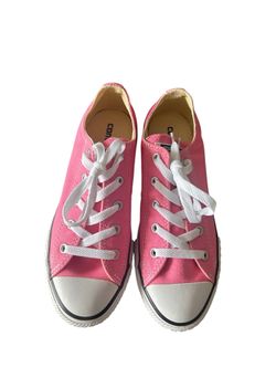 Converse Pink Low-Top Canvas Sneakers Style 3J238 Size 2.5 Youth 21 CM