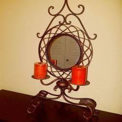 Brass Candelabra Mirror-Dressor Mirror-Hallway Mirror