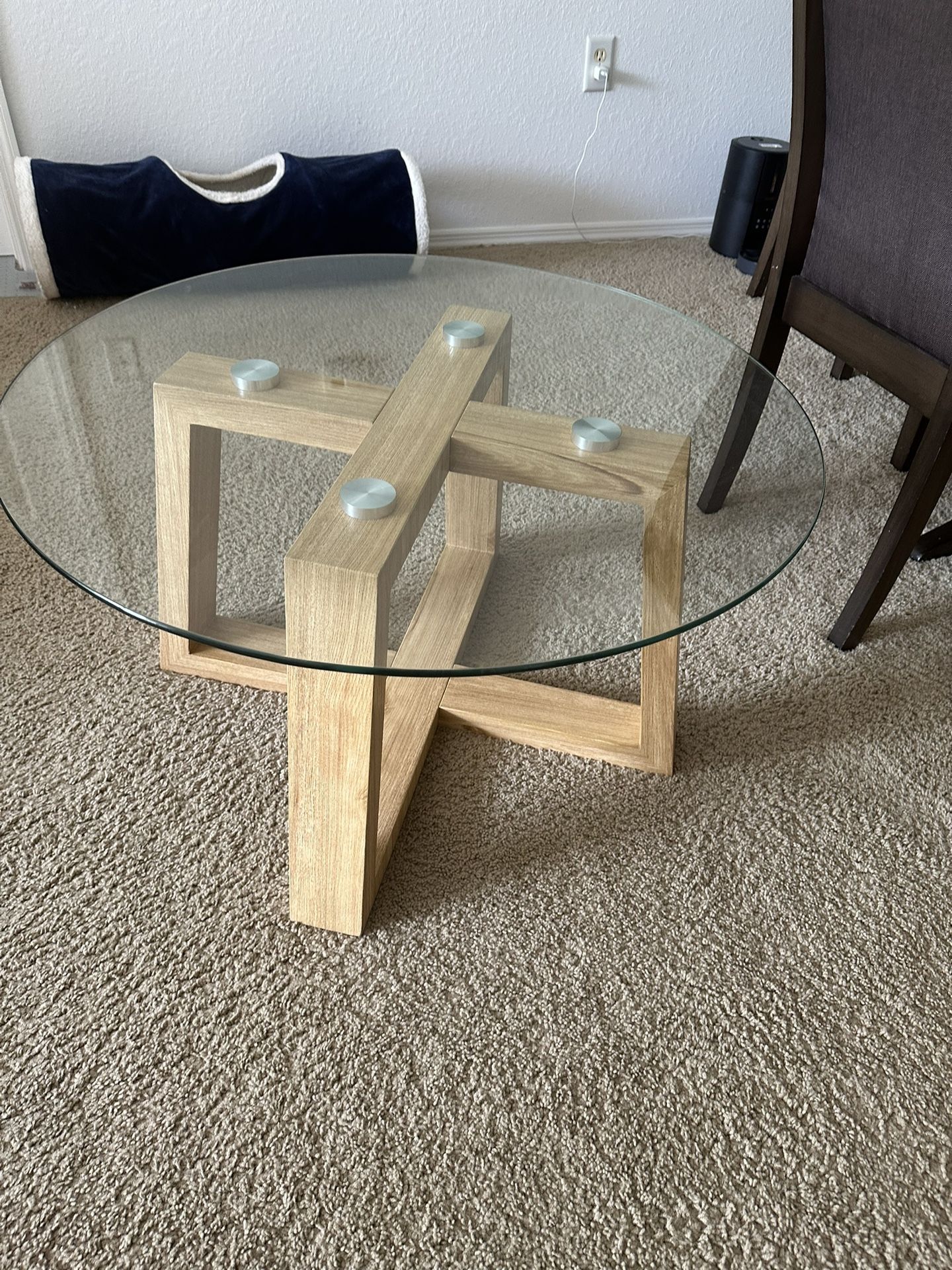 Glass Circle Coffee Table