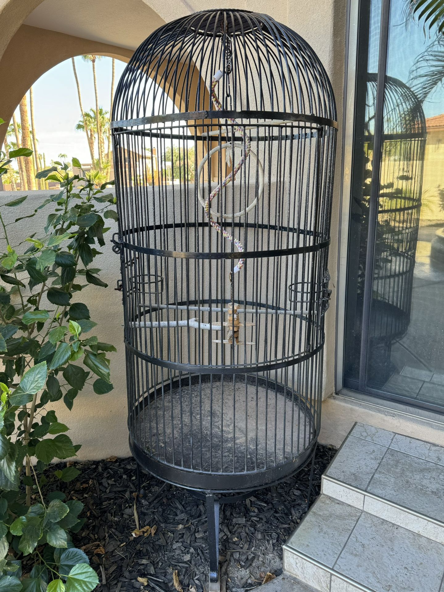 Large Round Dome Traditional Wrought Iron Birdcage