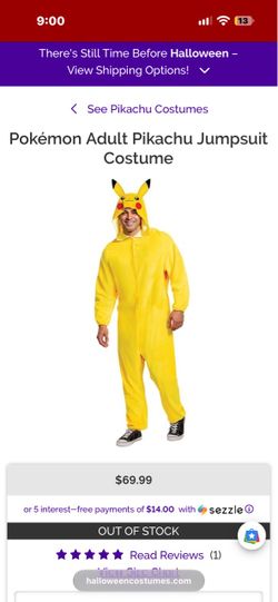 Pokemon Pikachu Adult Costume