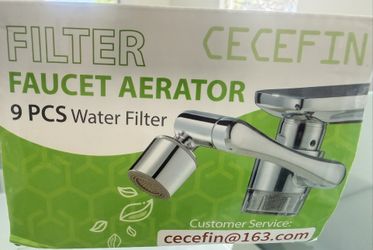 ECEFIN Sink Filter for Bathroom/Kitchen Water Faucet Extender, 1080 Swivel