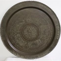 Vintage Chinese Large Round Tray