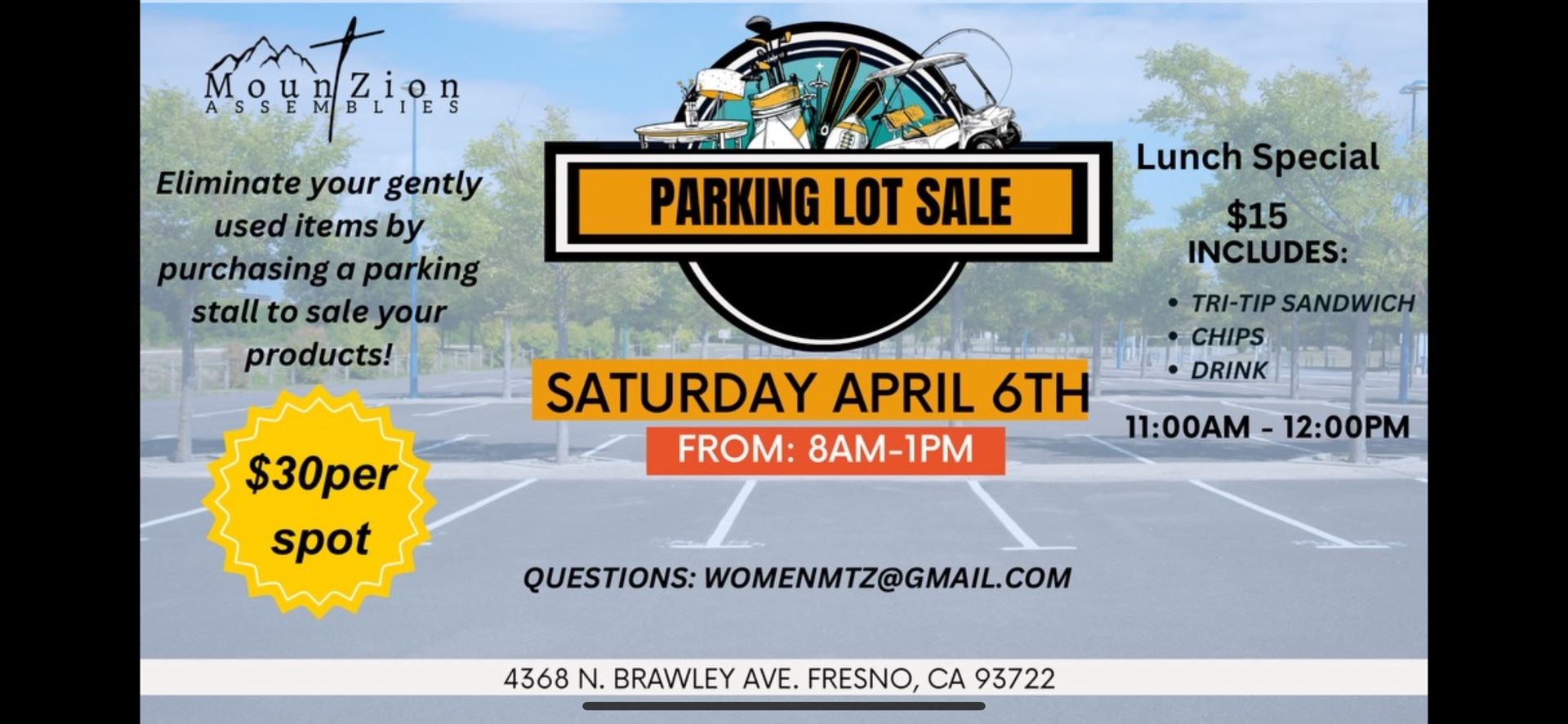 Parking Lot Sale