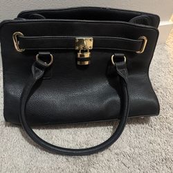 Elegant Black Leather Charming Charlie Handbag