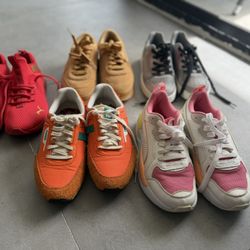 Lot Of Women PUMA sneakers 6.5 + Silver GUESS 6.5