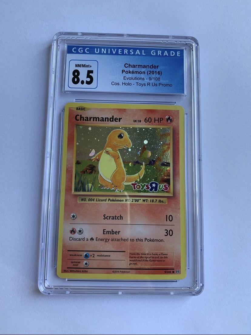Charmander (TOYS R US 9/108 Holo] 2016 Pokmon Card CGC 8.5 NM+