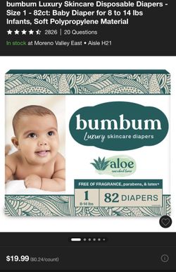 Bumbun Luxury Diapers Seize 1