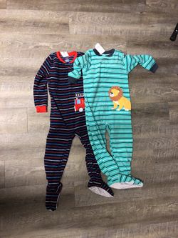 4T boys feet pajamas (2) new with tags