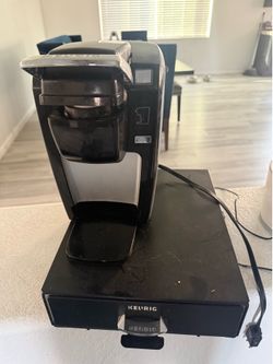 . Keurig Coffee Maker with Storage Drawer