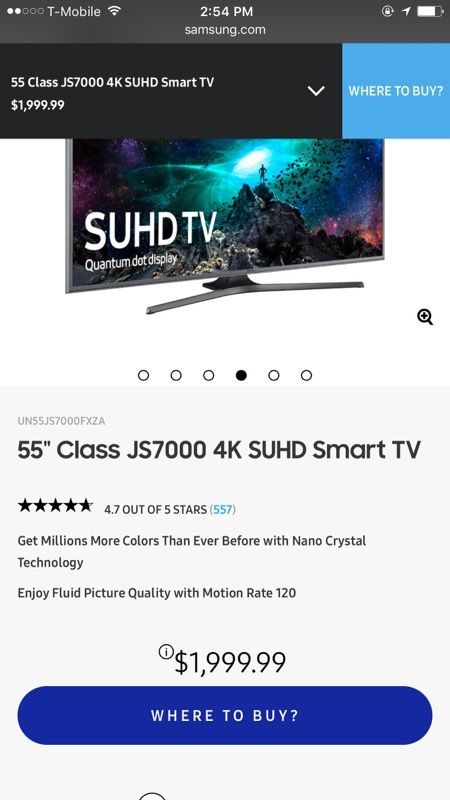 Samsung 55" Class 4K Ultra HD Smart TV - UN55JS700D