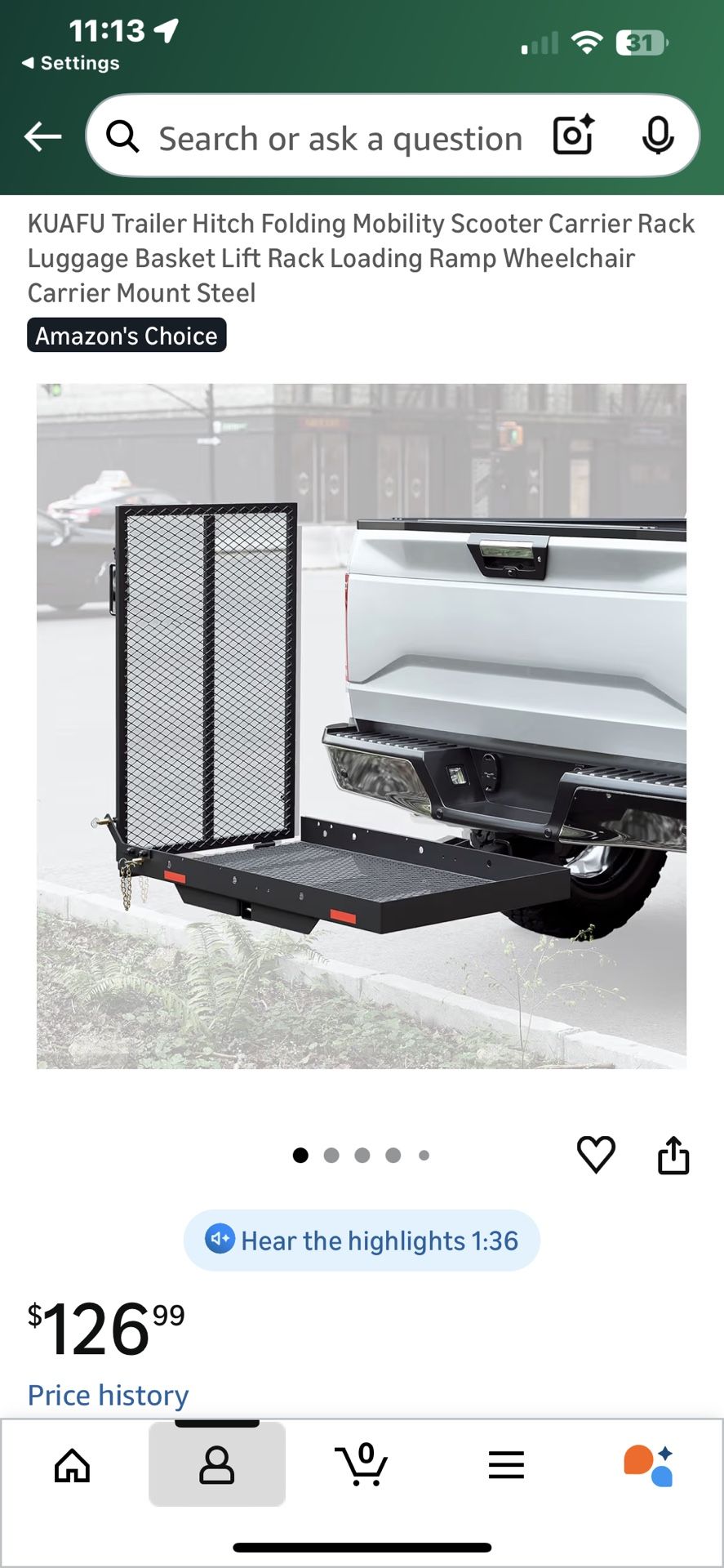 KUAFU Trailer Hitch Folding...