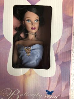 Paradise Galleries Butterfly Ring Gigi Doll in Lavender Evening Gown NIB