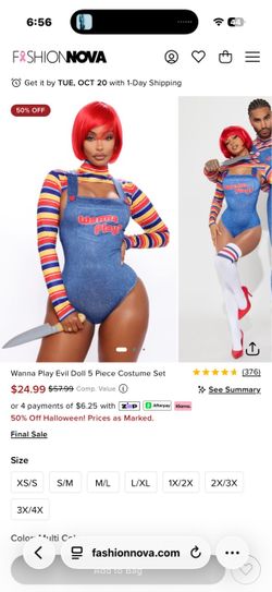 Fashion Nova Wanna Play Evil Halloween Costume
