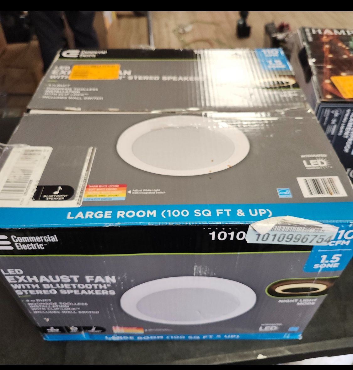 Bathroom Exhaust Fan With Bluetooth Speaker And Adjustable CCT LED