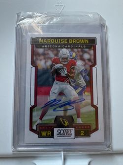 Marquise Brown Score Autograph Football Card