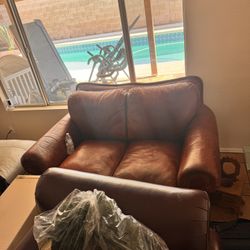 Leather Leather Sofa Plus Single 