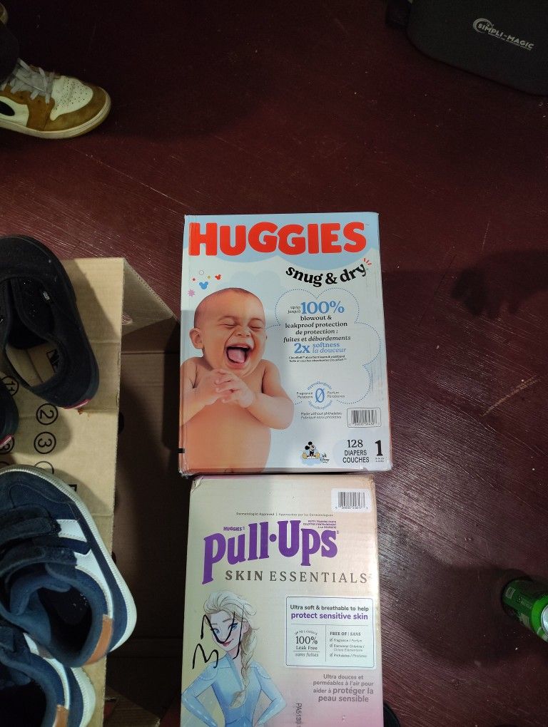 diapers and pull-Ups and toddler shoes
