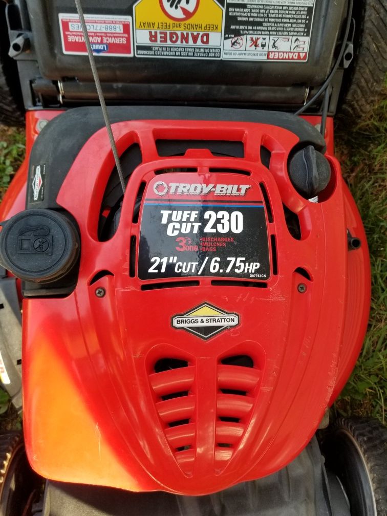 TroyBilt Tuff Cut 230 21" Self Propelled Mower for Sale in Charlotte