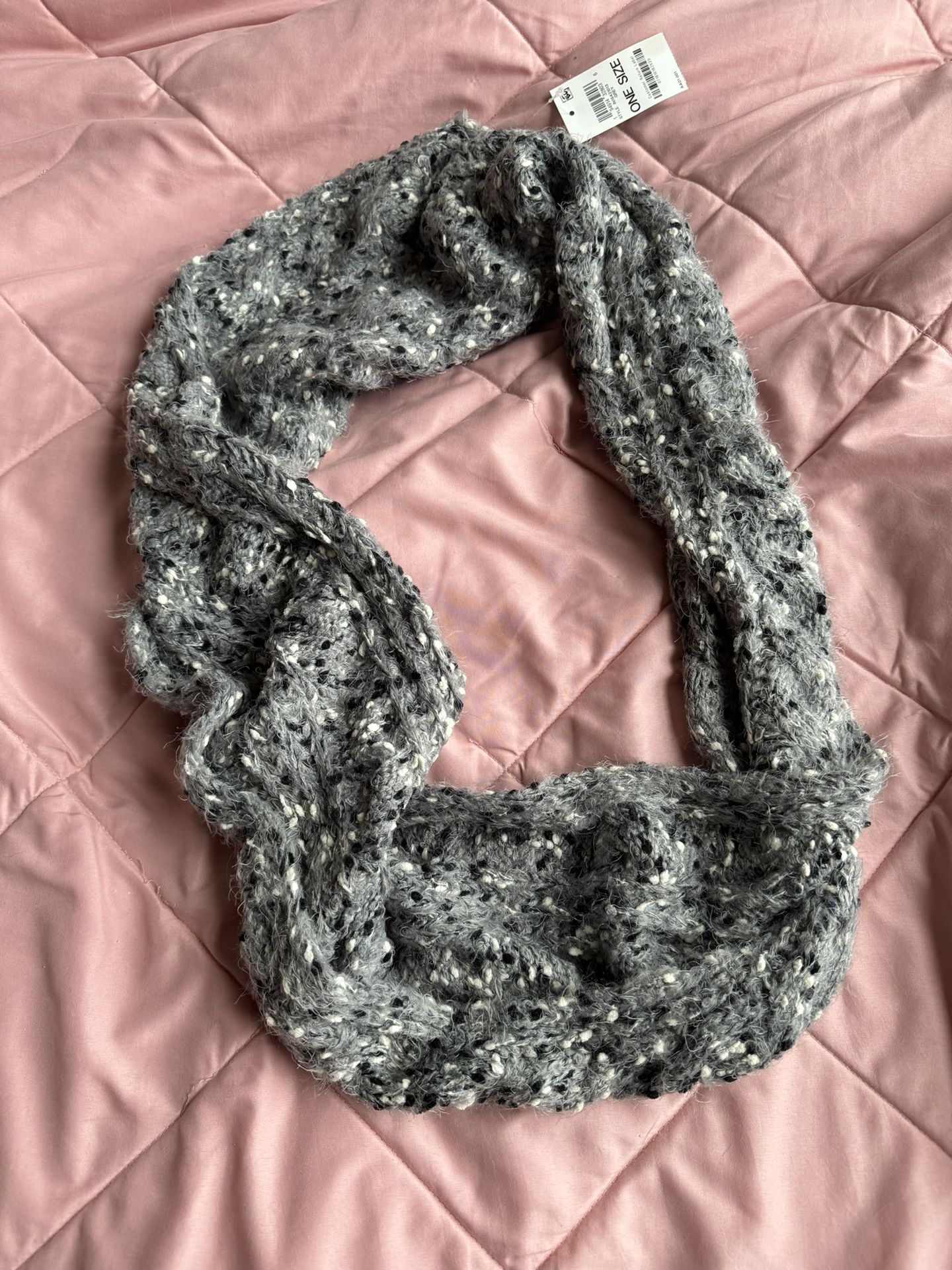 Silver and Gray Infinity Scarf