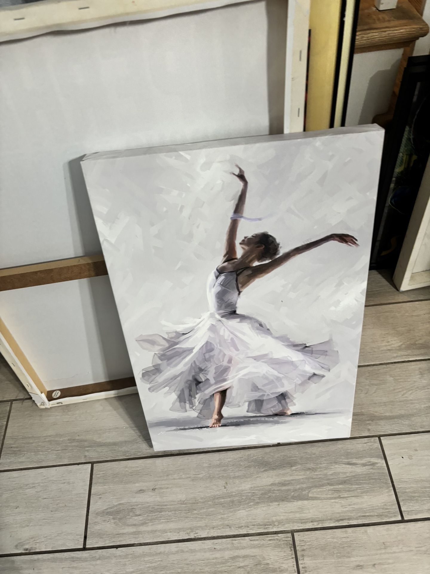 Ballerina & Quote Wall Art – Set of 2 for Girls Room