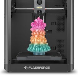 FLASHFORGE Adventurer 5M 3D Printer, 600mm/s High-Speed, 1 Click Fully Auto Leveling, Upgraded Direct extruder Quick Detachable 280°C Nozzle, Dual-Sid