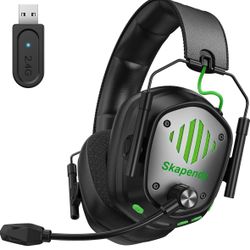 VK81 2.4GHz Wireless Gaming Headset for PS5, PS4, PC - Bluetooth Gaming Headphones with Noise Canceling Mic, Low Latency, Stereo Sound, 50+Hr Battery,