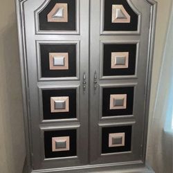 Amazing Solid Wood Armoire W/pink Drawers For Clothes Or Storage