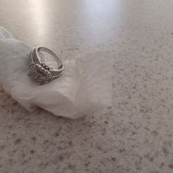 1ct Diamond Ring 10k White Gold 