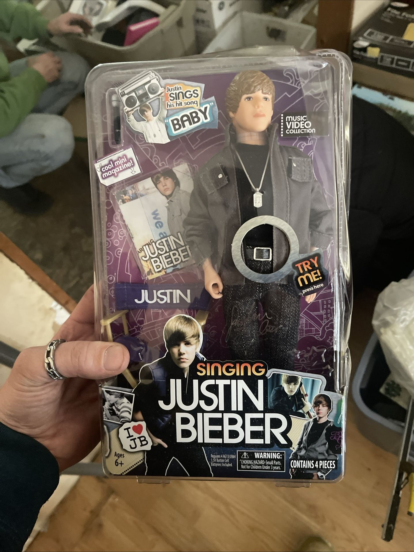 2010 Justin Bieber 12” Singing "Baby" Doll Sealed in Box.