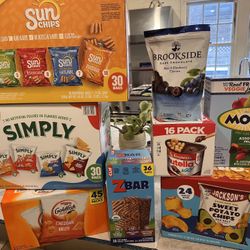 Brand New Boxes Of Snacks