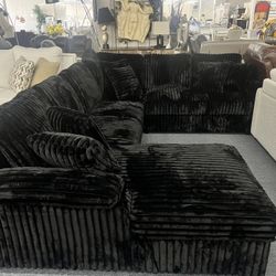 Full Size Corduroy, Sectional , Pull Out Bed , No Credit Needed , Same Day Delivery 