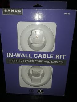 In-wall cable kit for mounted TV's.
