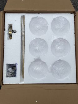 YUYI 1-Light Copper Bubble Globe Glass Ceiling Light Fixture Modern Cluster Chandelier Flush Mount Pendant Light