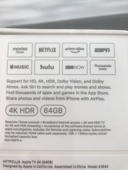 Brand new Apple TV 4K 64gb